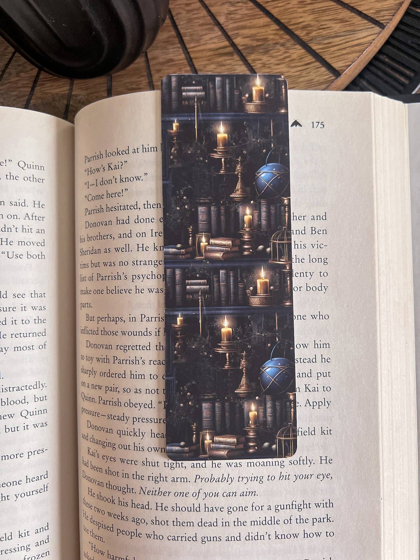 Night Library Bookmark, Lanterns / Soft Touch Matte
