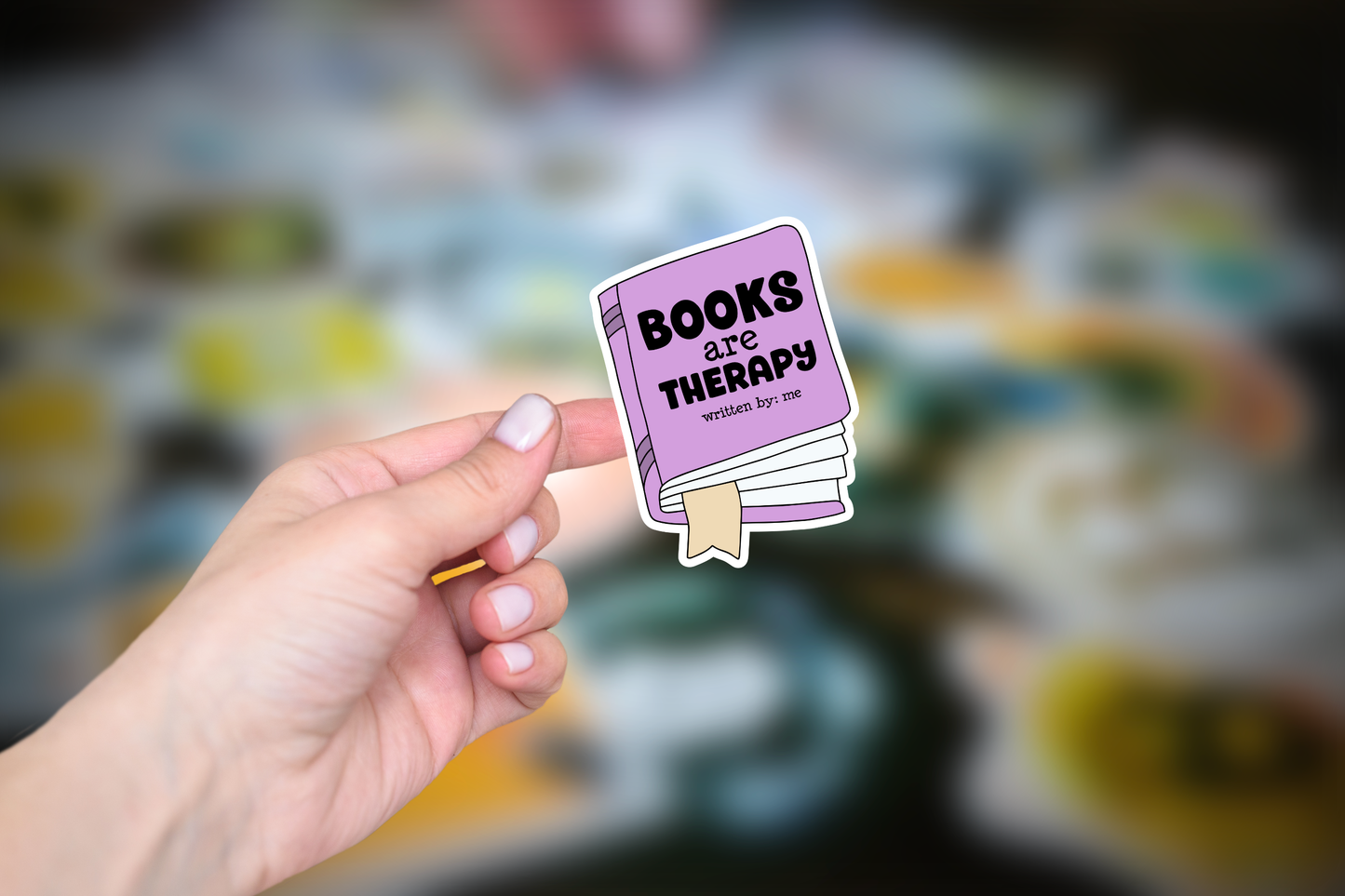 Book Lover Self-Care Sticker - Book Therapy