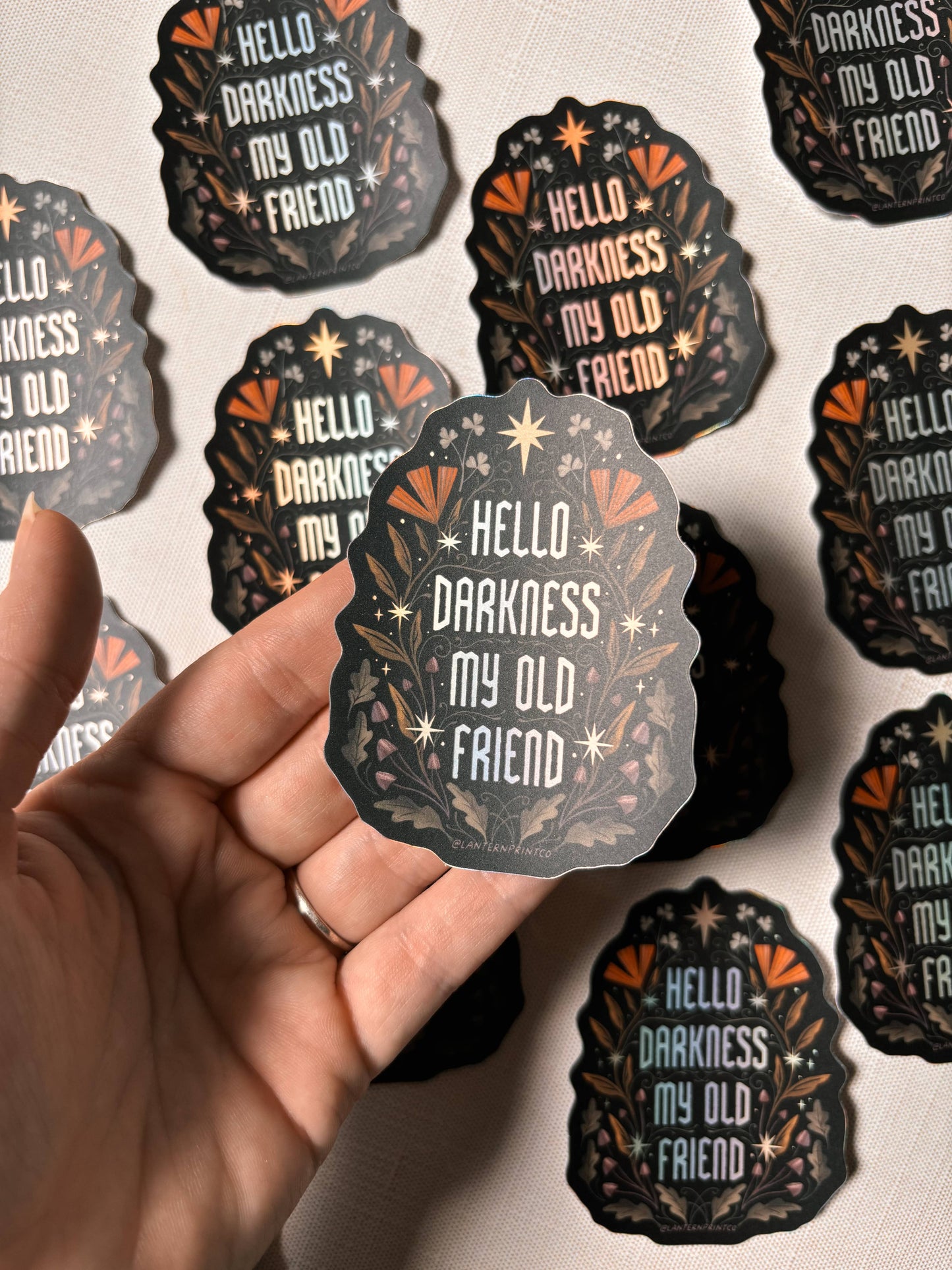 Hello Darkness - Vinyl Sticker