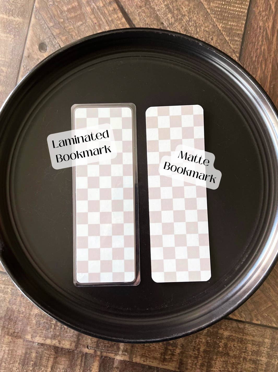 Red Checkered Bookmark, Soft Touch Matte