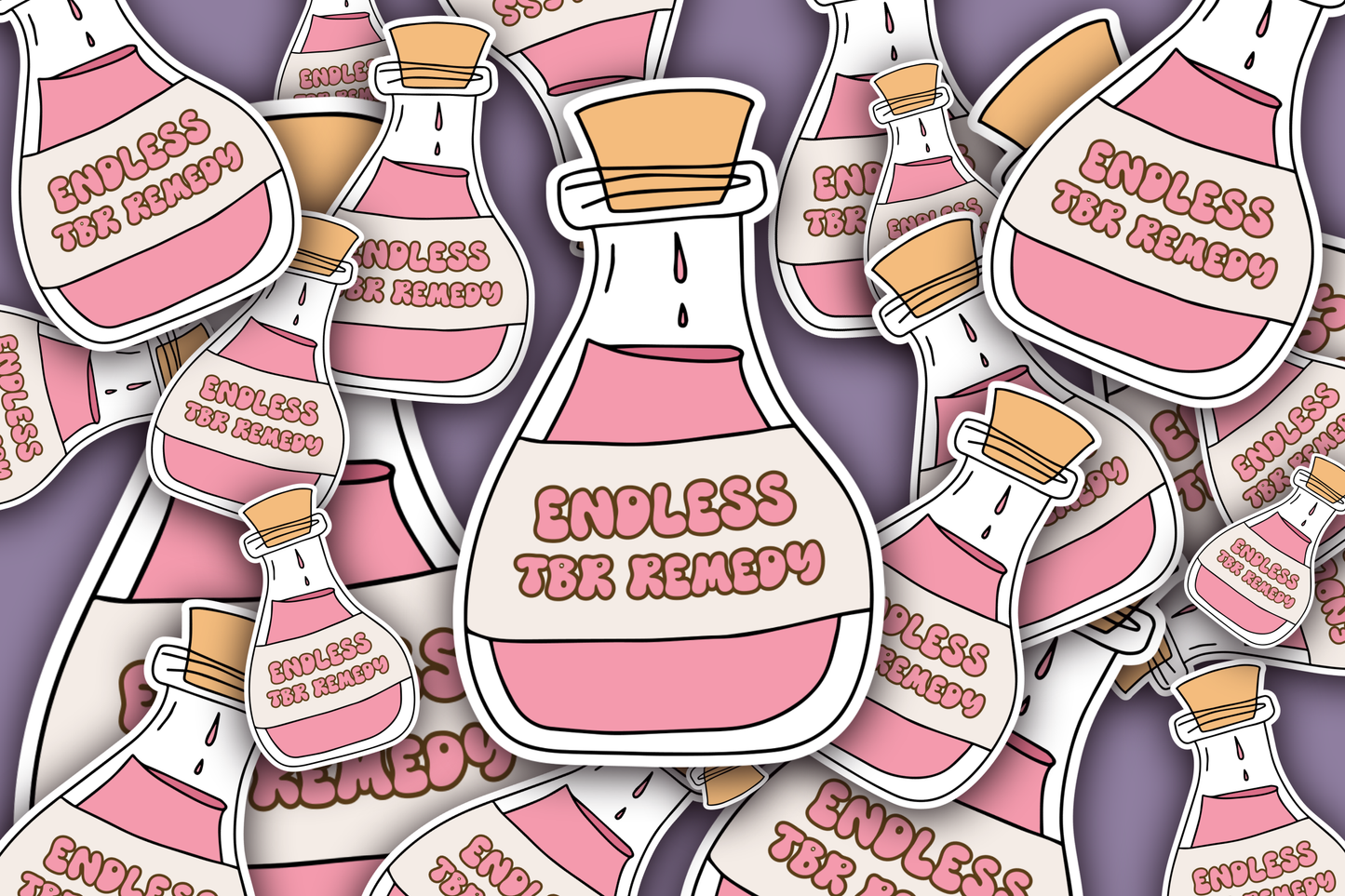 Book Lover Sticker - Endless TBR Remedy Potion