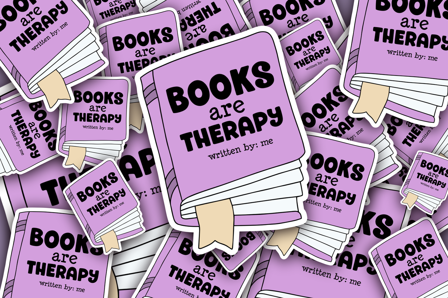 Book Lover Self-Care Sticker - Book Therapy