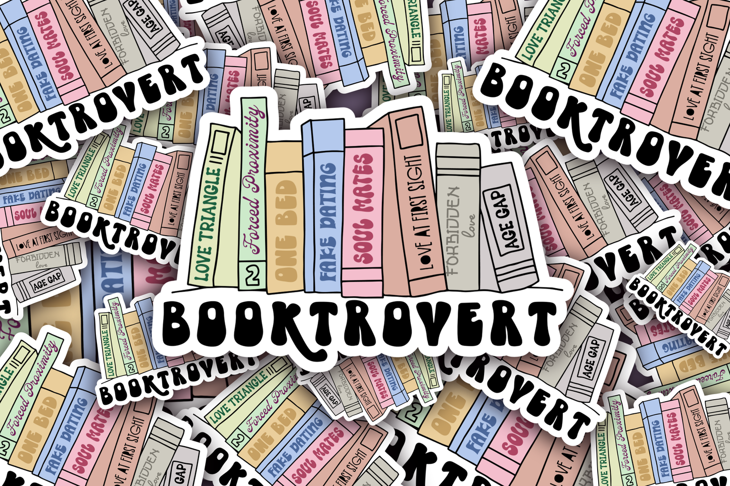 Booktrovert Sticker - Funny Introvert Book Lover Gift