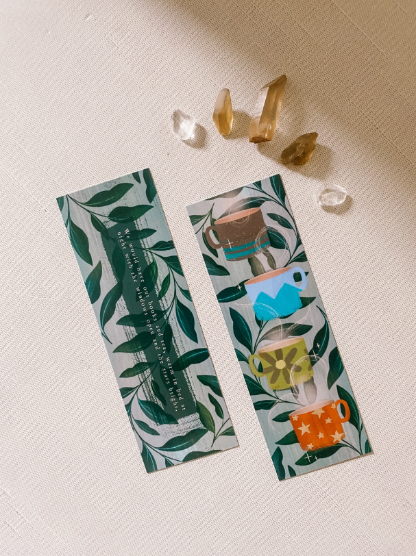 Bookmark - Books and Tea Quote