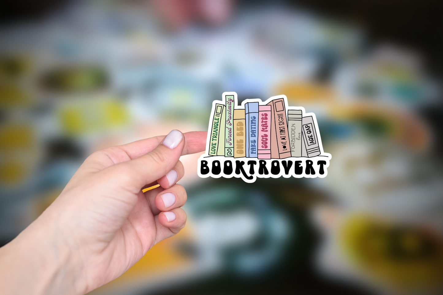 Booktrovert Sticker - Funny Introvert Book Lover Gift