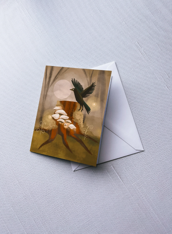 Greeting Card - Crow